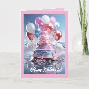 Elegant Balloons Birthday Card