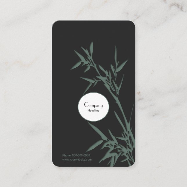 Elegant Bamboo Business Card (Front)