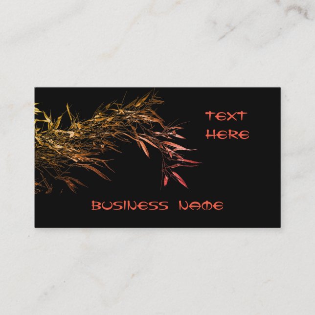 Elegant Bamboo business card (Front)