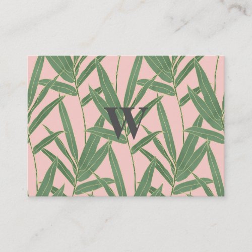 Elegant bamboo foliage design business card
