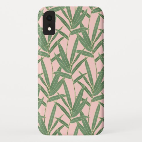 Elegant bamboo foliage design iPhone XR case