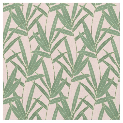 Elegant bamboo foliage design fabric