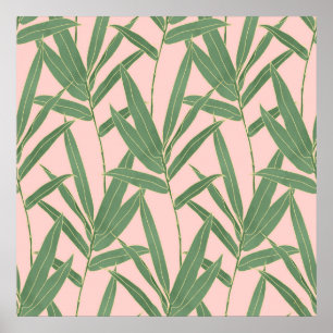 Elegant bamboo foliage design poster