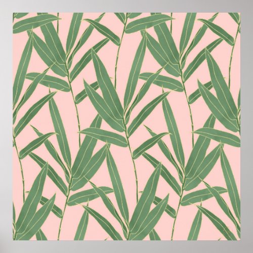 Elegant bamboo foliage design poster