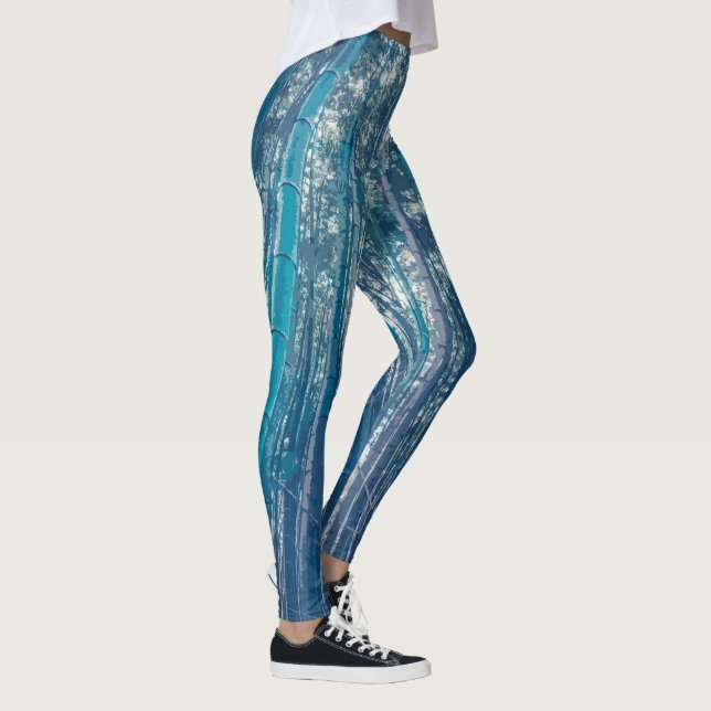 Elegant Bamboo Forest Artwork | Leggings (Right)