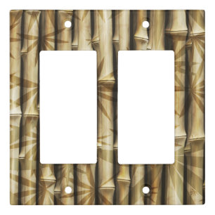 Elegant Bamboo Tropical Island Wood Light Switch Cover