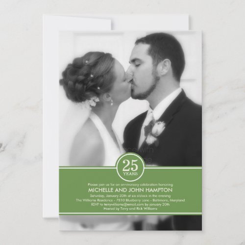 Elegant Band Anniversary Photo Invitation