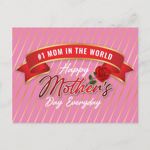 Elegant Banner Happy Mothers Day Postcard