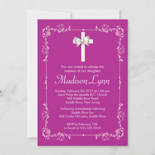 Elegant Baptism | Christening Elegant Cross Cards