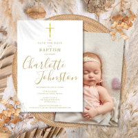 Elegant Baptism Christening Gold Signature Photo
