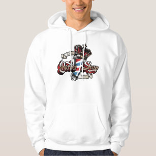 Elegant Barber Pole and Crown Personalize  Hoodie