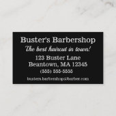 Elegant Barbershop Business Card Personalize (Back)