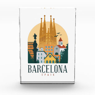 Elegant Barcelona Spain Skyline  Photo Block