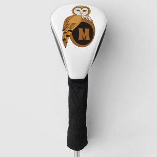Elegant Barn Owl Monogram Golf Head Cover