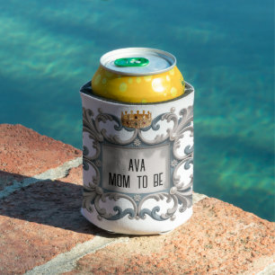 Elegant Baroque Baby Boy Shower Favor Can Cooler