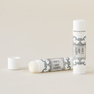 Elegant Baroque Baby Boy Shower Favor Lip Balm