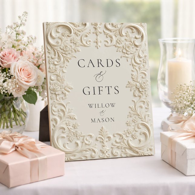 Elegant Baroque Cards & Gifts Wedding Plaque Sign (Elegant Baroque Cards & Gifts Wedding Plaque Sign)