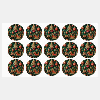 Elegant Baroque Christmas Labels