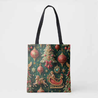 Elegant Baroque Christmas Tote Bag