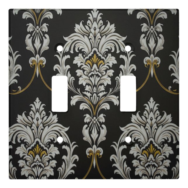 Elegant Baroque Damask Light Switch Cover (Front)
