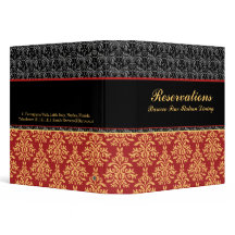 Elegant Baroque Damask Restaurant Reservation Book