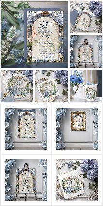 Elegant Baroque Floral Arch 21st Birthday Party