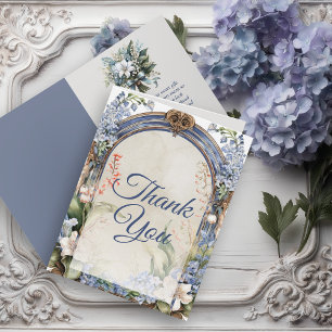 Elegant Baroque Floral Arch Thank You Card