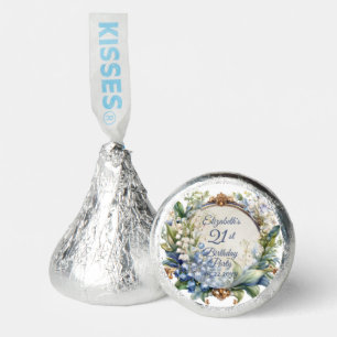 Elegant Baroque Floral Frame 21st Birthday Party Hershey®'s Kisses®