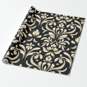 Elegant Baroque Floral Wrapping Paper