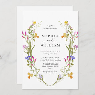 Elegant Baroque French Garden Floral Wedding Invitation