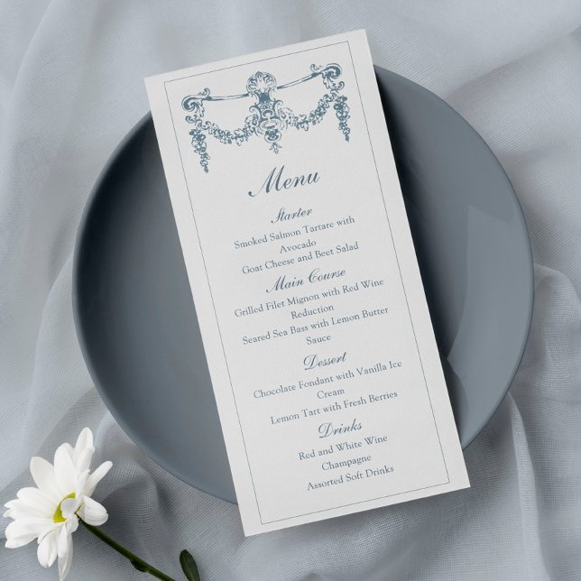 Elegant Baroque Ornament Wedding Menu (Creator Uploaded)