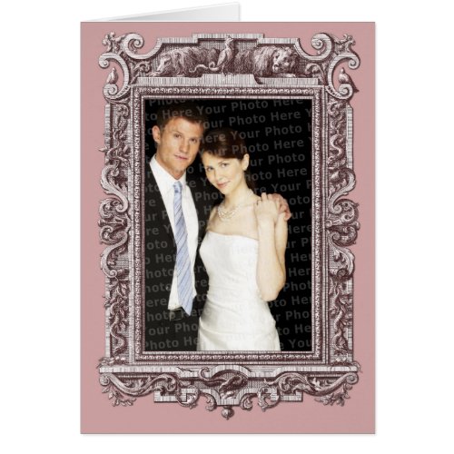 Elegant Baroque Photo Frame Engraved Border