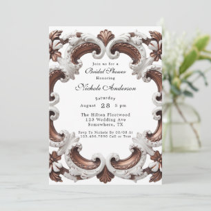 Elegant Baroque Rococo Style Bridal Shower Invitation