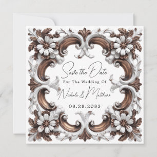 Elegant Baroque Rococo Style Save The Date