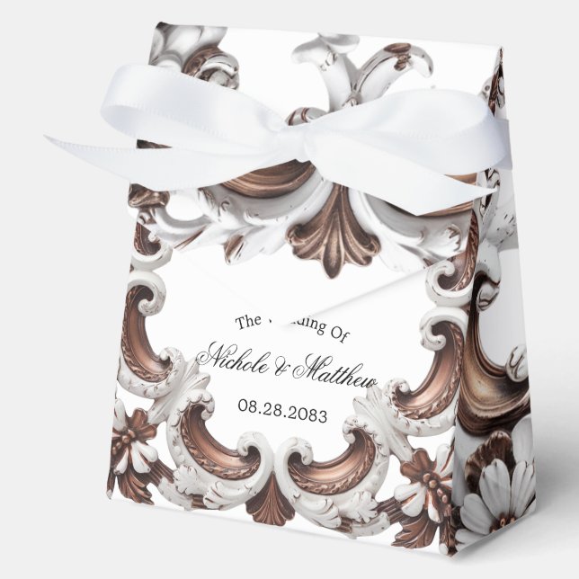 Elegant Baroque Wedding Favor Boxes (Front)