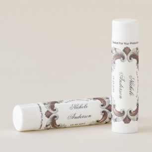 Elegant Baroque Wedding Frame Bridal Shower Favor Lip Balm