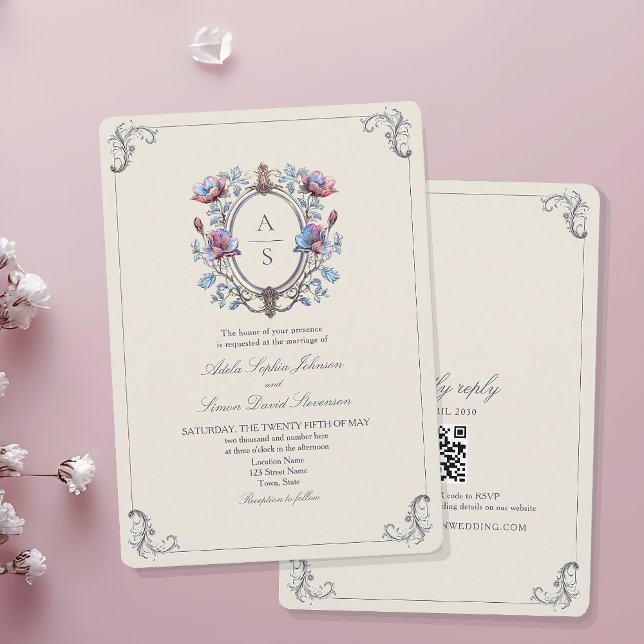 Elegant Baroque Wedding Invitation (Creator Uploaded)