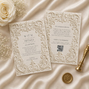 Elegant Baroque Wedding Vintage Enclosure Card