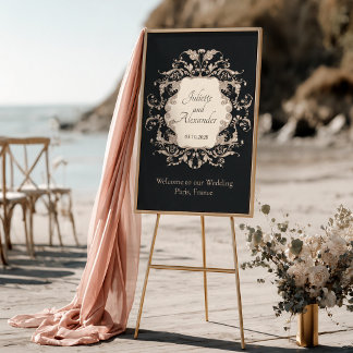 Elegant Baroque Wedding Welcome Sign