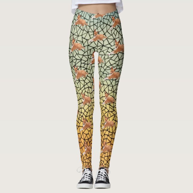 Elegant Basenji Dog  Leggings (Front)
