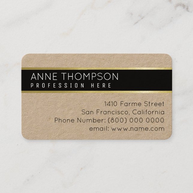 elegant basic contact_card for any profession calling card (Front)