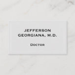 [ Thumbnail: Elegant & Basic Doctor Business Card ]