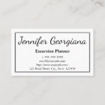 [ Thumbnail: Elegant & Basic Excursion Planner Business Card ]