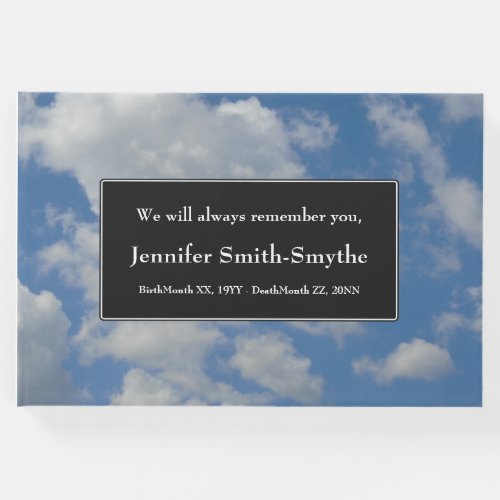 Elegant Basic Funeral Guest Book