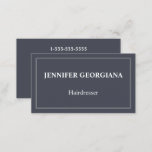 [ Thumbnail: Elegant & Basic Hairdresser Business Card ]