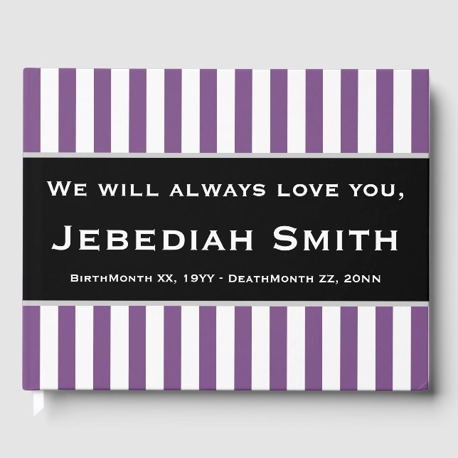 Elegant & Basic Memories Guestbook (Front)