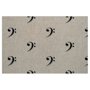 Elegant Bass Clef Fabric