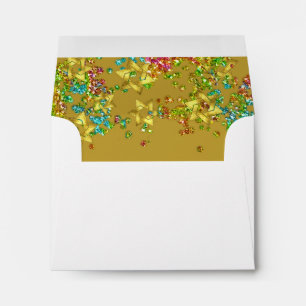 Elegant Bat Mitzvah Glittery Confetti Envelope