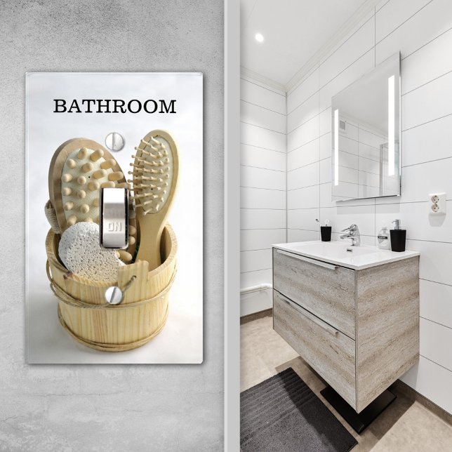 Elegant Bathroom  Light Switch Cover (Elegant simple bathroom light switch cover)