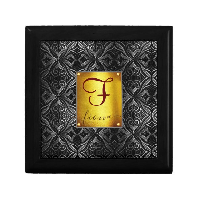 Elegant batik pattern Throw Pillow Gift Box (Front)